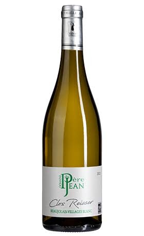 Een fles Pere Jean Clos Reisser Beaujolais Blanc